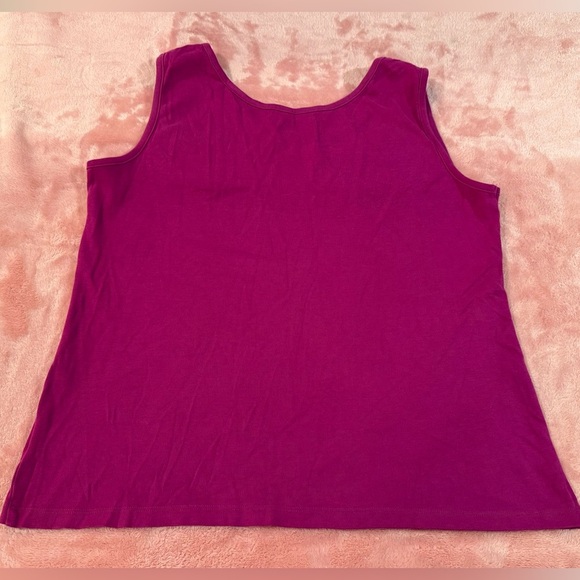 Lands' End Women's magenta petite Tank Top -Size L - Picture 8 of 12